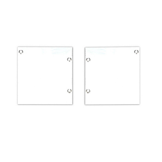 Isoled Endkappe Alu EC133 für Curtain10 ONE FLAT mit VISOR, 1 Paar (links & rechts), weiß 117413