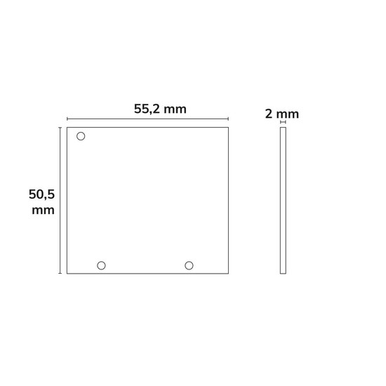 Isoled Endkappe Alu EC133 für Curtain10 ONE FLAT mit VISOR, 1 Paar (links & rechts), weiß 117413