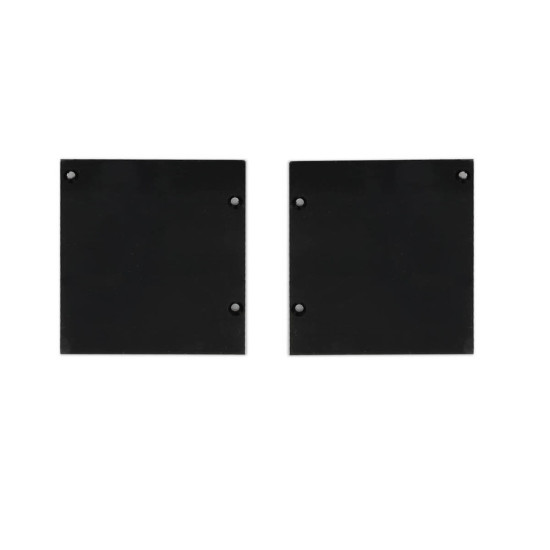 Isoled Endkappe Alu EC133 für Curtain10 ONE FLAT mit VISOR, 1 Paar (links & rechts), schwarz 117414