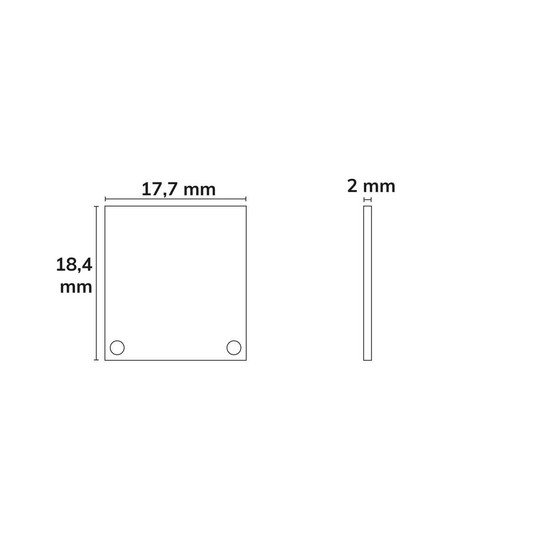 Isoled Endkappe Alu EC132 für Curtain10 ONE FLAT, 2 Stück, weiß 117416