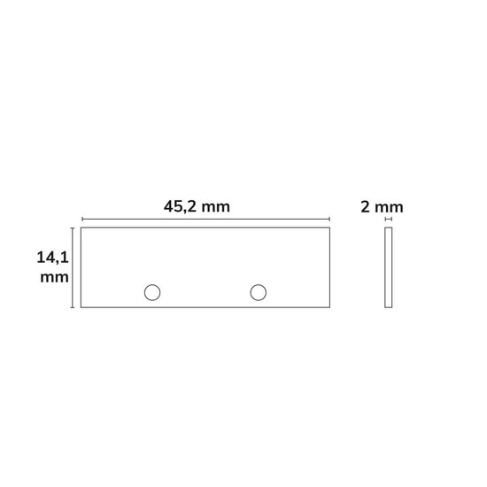 Isoled Endkappe Alu EC126 für Curtain10 ONE, 2 Stück, weiß 117420