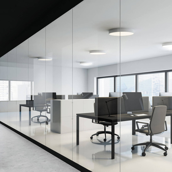 Isoled LED Deckenleuchte UGR<19 2H, weiß, 30W, IP44, DN400, ColorSwitch 2700/3000/4000K, DALI dimmbar 117515