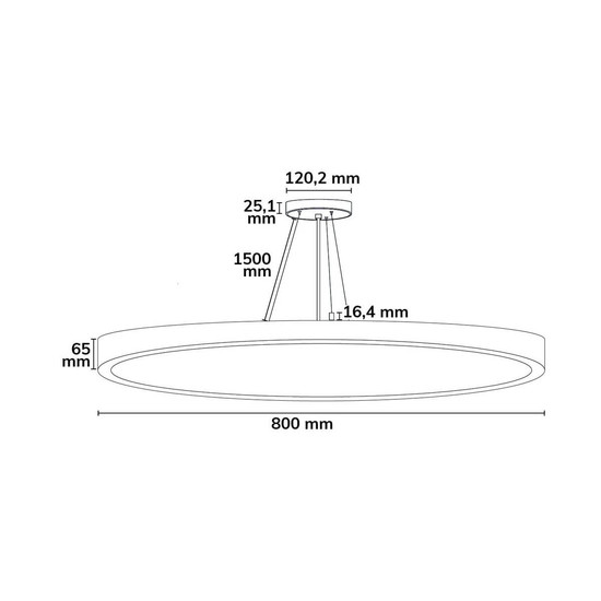 Isoled LED Hängeleuchte UGR<19 2H, weiß, 60W/70W+6W, IP42, DN800, 2700/3000/4000K, dimmbar, Up&Down 117530