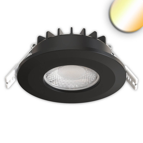 Isoled LED Einbaustrahler Vario-68, 6W, 60°, 2700/3000/4000/6000K, IP65, CRI90, schwarz 117542