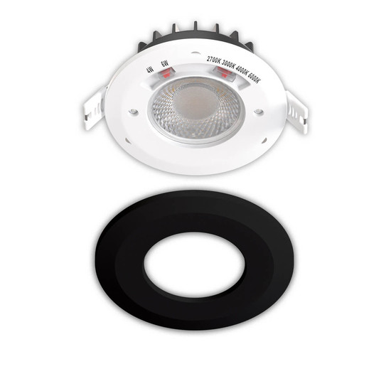 Isoled LED Einbaustrahler Vario-68, 6W, 60°, 2700/3000/4000/6000K, IP65, CRI90, schwarz 117542