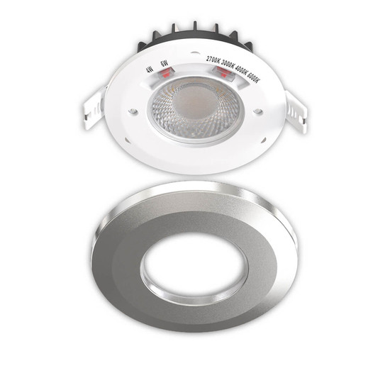 Isoled LED Einbaustrahler Vario-68, 6W, 60°, 2700/3000/4000/6000K, IP65, CRI90, chrom 117543