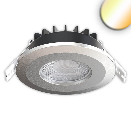 Isoled LED Einbaustrahler Vario-68, 6W, 60°, 2700/3000/4000/6000K, IP65, CRI90, nickel gebürstet 117544