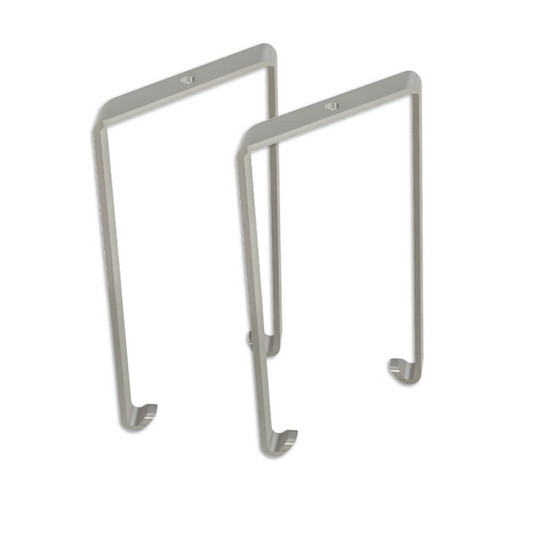 Isoled Montagebügel Z64 für Leuchtenprofil HALON zur Deckenanbau-Montage, 2 STK, silber 117564