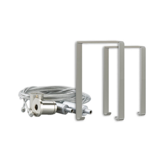 Isoled Montagebügel Z65 für Leuchtenprofil HALON mit Seilabhängung, 2 STK, silber 117567