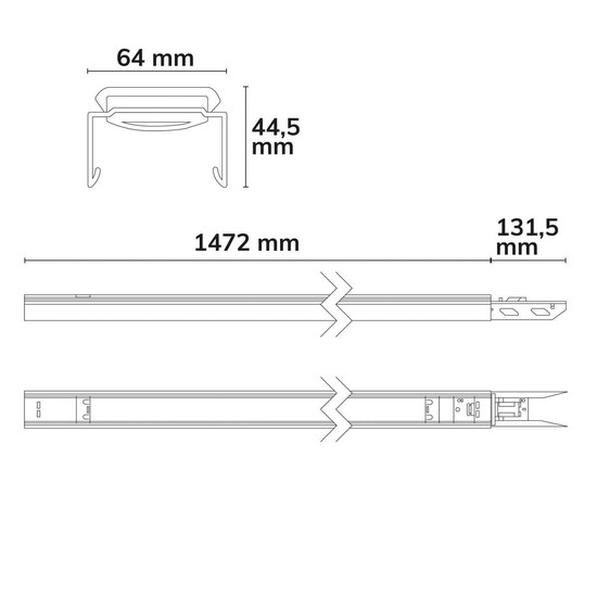 Isoled FastFix LED Linearsystem R + PRO Balkenaufnahme inkl. Längsverbinder, unverdrahtet 117665