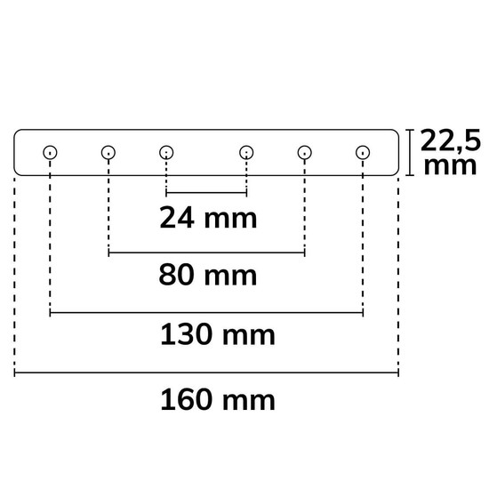 Isoled Track48 Verbindungsplatte 160mm für Ein- und Aufbauschienen, schwarz, 1 Stück 117674