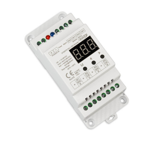 Isoled DALI-2 DT6 4 Adressen / DT8 4-Kanal 1 Adresse Multi-PWM Hutschienen Dimmer, 12-24V 4x5A, 36-48V 4x3A 117683