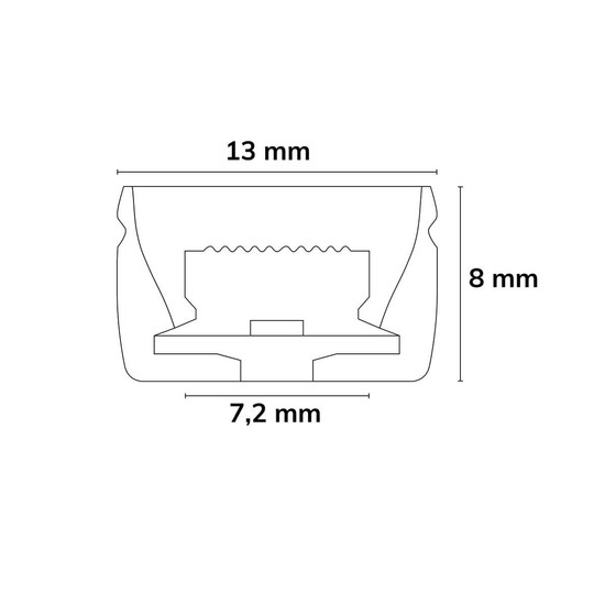 Isoled LED NeonPRO930 Custom Flexband B13H08, 24V DC, 12W, IP54, 3000K, 240LED/m, inkl. Montageclips 117720