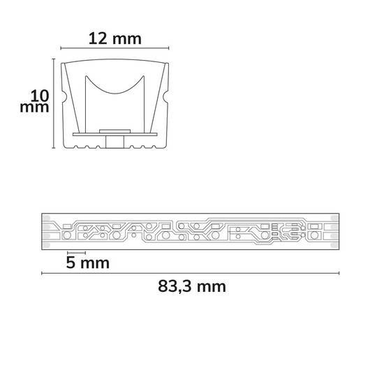 Isoled LED TM1934 Wallwasher SPI Flexband, 24V, 10W, IP67, 4000K, 10m Rolle, 72LED/m, 6LED/IC 117736