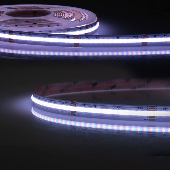 Isoled LED COB RGB+2700K Linear Flexband, 24V DC, 20W, IP20, 5m Rolle, 896 LED/m 117753