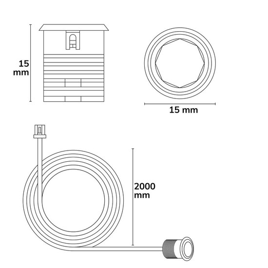 Isoled MiniAMP Smart-Drucktaster mit Dimmfunktion - für Masterport, 12-24V DC 117759