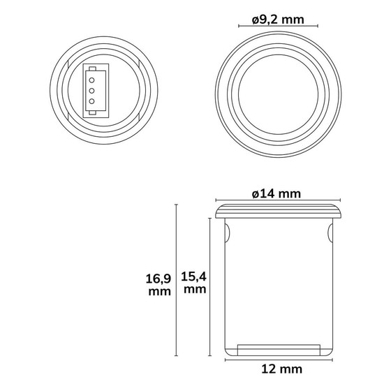 Isoled MiniAMP Dual-Kontakt-SENSOR, 12-24V DC, 3A 117770