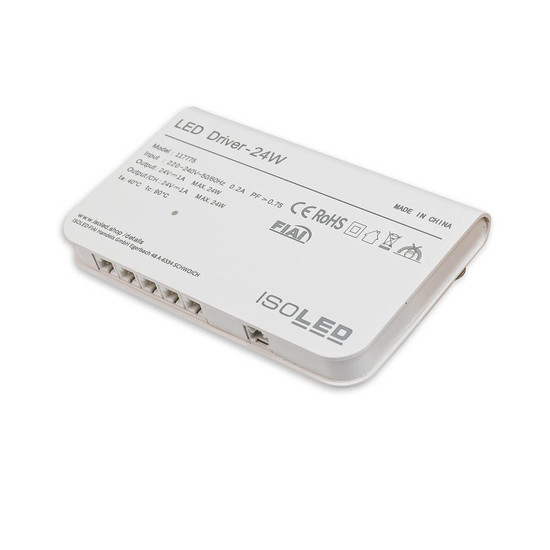 Isoled LED MiniAMP Trafo 24V/DC, 0-24W, 5x3A mit Master Sensor-Port, ultraflach 117775