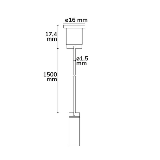 Isoled Stahlseilabhängung (2 Stück) für Linearleuchte HP2, 1,5m 117788