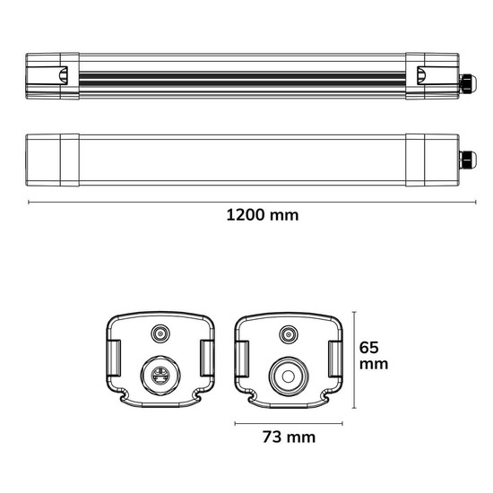 Isoled LED Linearleuchte XChange 120cm, IP66, PowerSwitch 25-40W, 160lm/W, 4000K, CRI80 117796