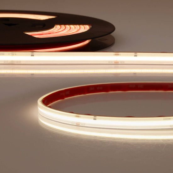 Isoled LED Flexband 230V COB, 14W/m, 5m Rolle, 3000K, CRI90, IP67, male-Stecker einseitig 117808