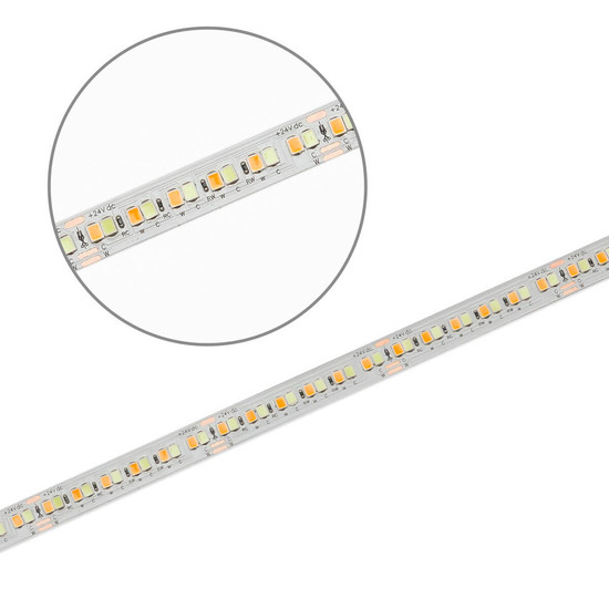 Isoled LED CCC Amber+SkyBlue Flexband, 15W/15W, 5m Rolle, 24V, IP20 117831