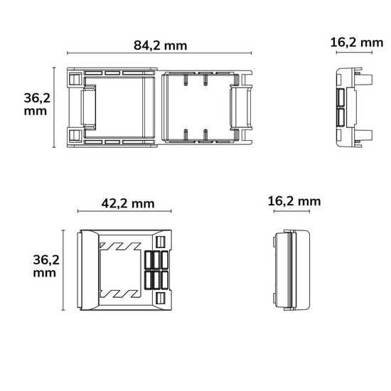 Isoled Gelbox, für 3er Hebelklemme, 4Stk, Abzweig, Aderleitung, nach IP68 wasserdicht, bis 4mm² 117904