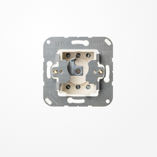 Jung 104.28 Jalousie-Schlüsselschalter (Einsatz) mit Demontageschutz , Wendeschalter, 2-pol. (2 Antriebe), 10 A 250 V ~, UP