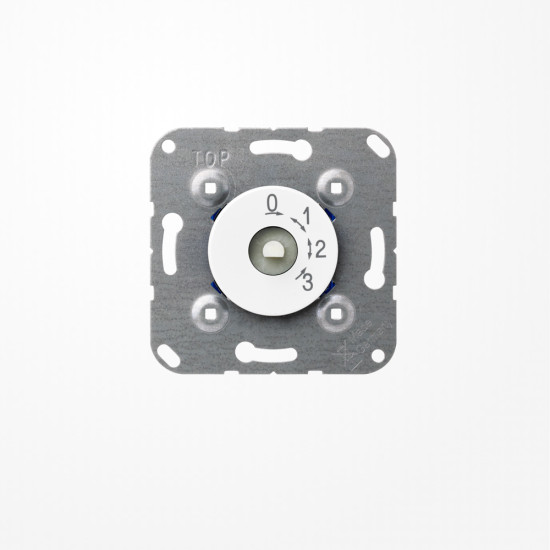 Jung 1101-4WW Drehschalter, 3-Stufen-Schalter m. AUS-Stellung, 16 AX 250 V ~, alpinweiß