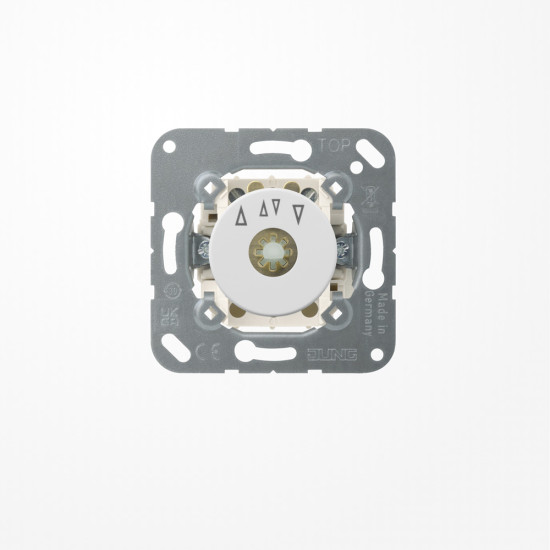 Jung 1234.10WW Jalousie-Drehschalter , Wendeschalter/-taster 1-pol. (1 Antrieb), 10 A 250 V ~, alpinweiß, UP