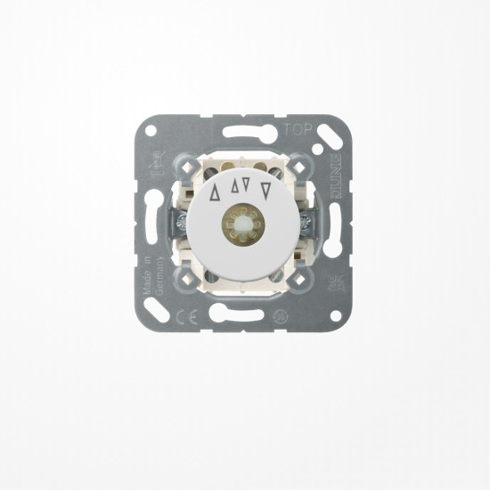 Jung 1234.20WW Jalousie-Drehschalter , Wendeschalter/-taster 2-pol. (2 Antriebe), 10 A 250 V ~, alpinweiß, UP