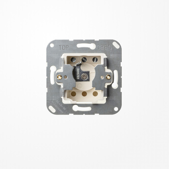 Jung 134.18 Jalousie-Schlüsselschalter (Einsatz) mit Demontageschutz , Wendeschalter/-taster 1-pol. (1 Antrieb), 10 A 250 V ~, UP