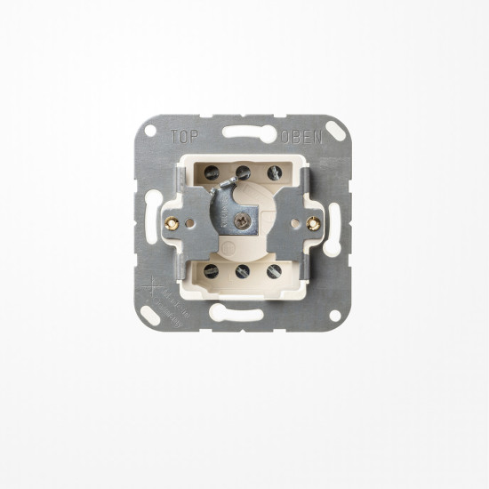 Jung 134.28 Jalousie-Schlüsselschalter (Einsatz) mit Demontageschutz , Wendeschalter/-taster 2-pol. (2 Antriebe), 10 A 250 V ~, UP
