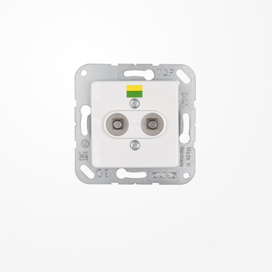 Jung 165-2WW Potentialausgleich-Steckdose, Thermoplast, 50x50 mm, alpinweiß