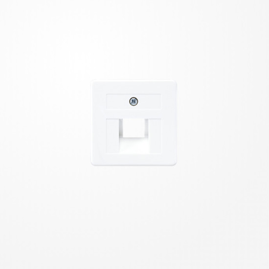 Jung 169-1UAEWW Abdeckung für IAE/UAE-Anschlussdosen 1x8-polig, Thermoplast, 50x50 mm, alpinweiß
