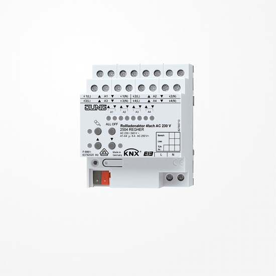 Jung 2504REGHER KNX Rollladenaktor 4fach AC 110-230 V