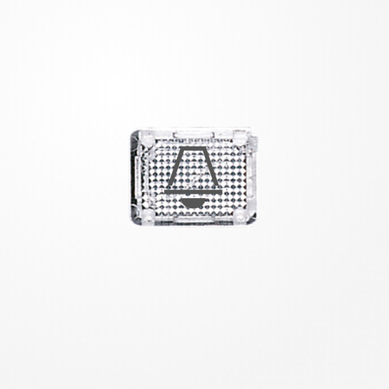 Jung 33KLARK Kalotte mit Symbol, lichtdurchlässig, glasklar, Symbol Klingel