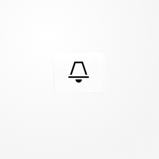 Jung 33KWW Kalotte mit Symbol, lichtundurchlässig, alpinweiß, Symbol Klingel