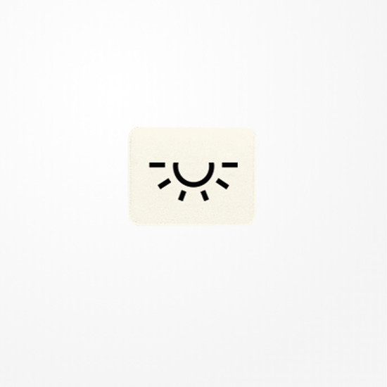 Jung 33L Kalotte mit Symbol, lichtundurchlässig, weiß, Symbol Licht