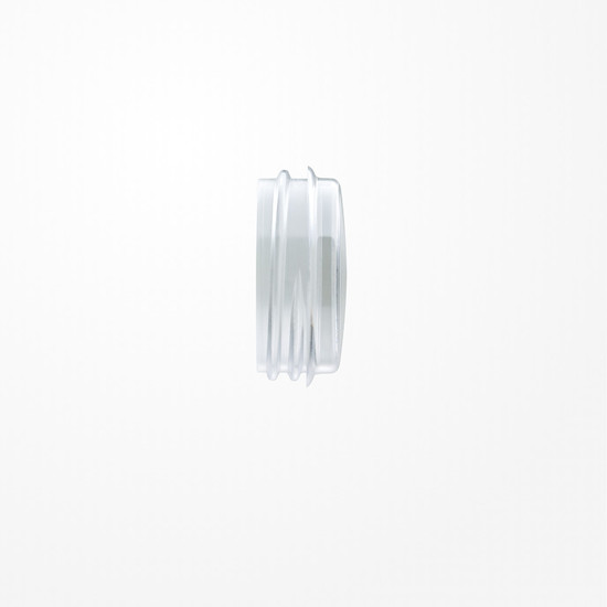 Jung 37.02 Schraubhaube flach, für Leuchtmittel mit max. 35mm Gesamtlänge, Thermoplast, klar