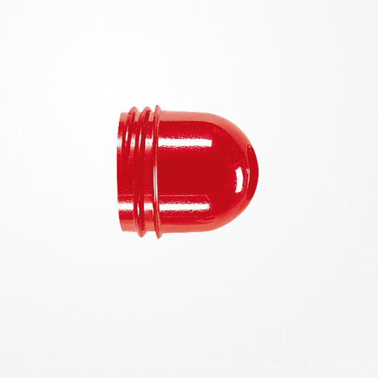 Jung 37R Schraubhaube hoch, für Leuchtmittel mit max. 54mm Gesamtlänge, Thermoplast, rot