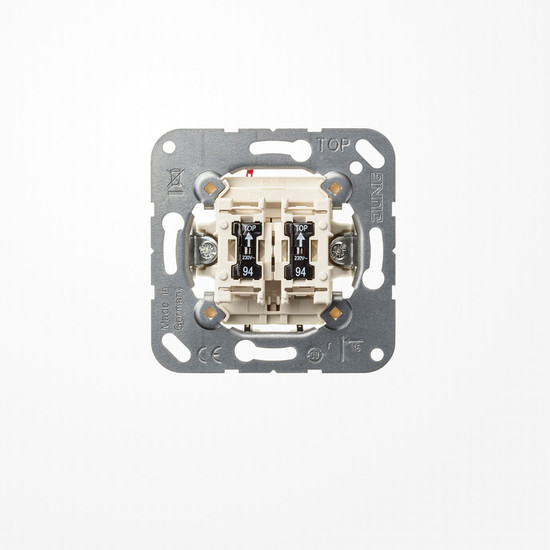 Jung 535U5 Doppeltaster, 2 Schließer mit 2 Glimmlampen Art.-Nr.: 94
