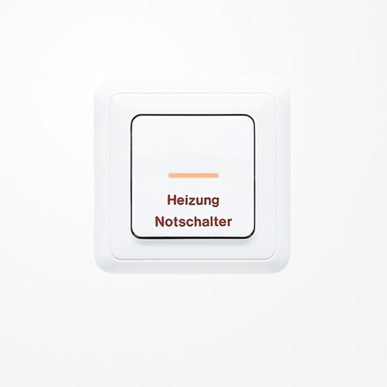 Jung 5560HWW Wippe mit Lichtleiter, Aufschrift Heizung, Duroplast, ST 550, alpinweiß