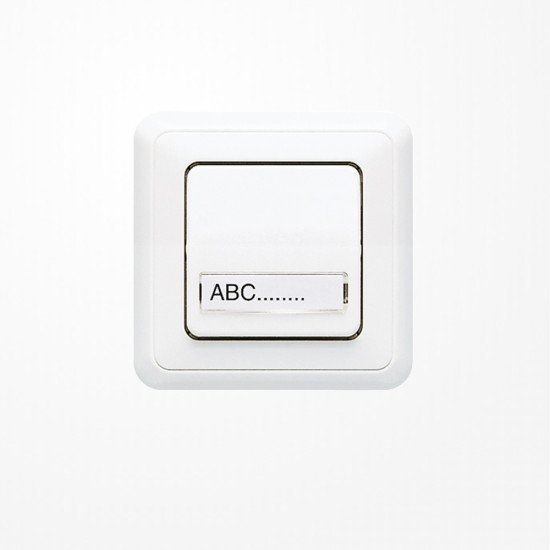 Jung 5560NAWW Abdeckung, mit Schriftfeld, mit Rahmen, Duroplast, ST 550, alpinweiß