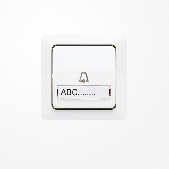 Jung 5561KNA Wippe, Symbol Klingel, mit Schriftfeld, Duroplast, ST 550, weiß