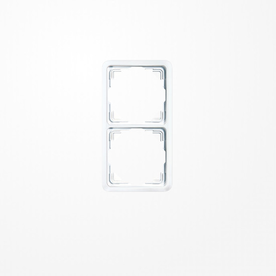 Jung 5582WW Rahmen 2fach, senkrechte und waagerechte Montage, Duroplast, ST 550, alpinweiß