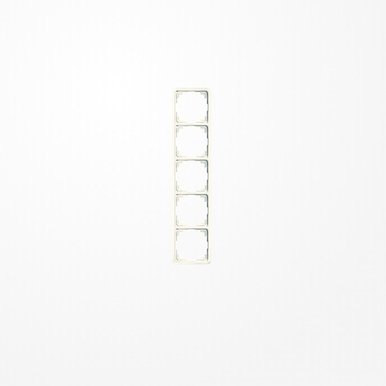 Jung 5585 Rahmen 5fach, senkrechte und waagerechte Montage, Duroplast, ST 550, weiß