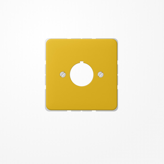 Jung 564GE Abdeckung für Befehlsgeräte mit 22,5mm Ø 1fach, Duroplast, Serie CD, gelb