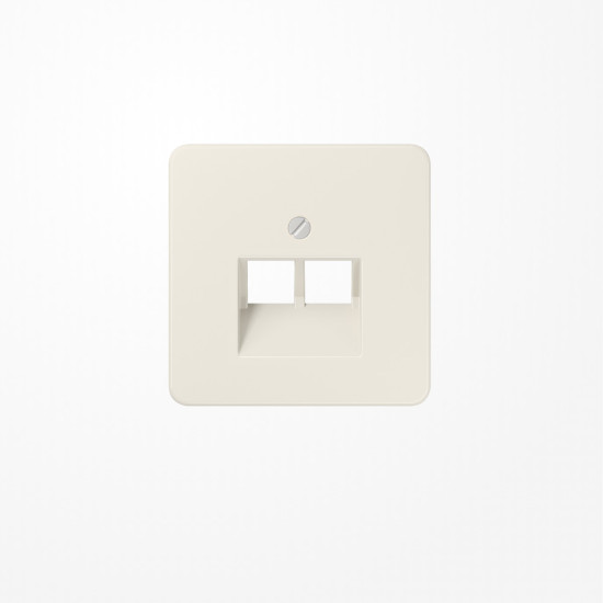 Jung 569-2UA Abdeckung für IAE/UAE-Anschlussdosen 2x8-polig, Thermoplast, Serie CD, weiß