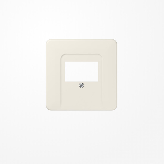 Jung 569T Abdeckung für TAE-Anschlussdosen 1fach, Thermoplast, Serie CD, weiß